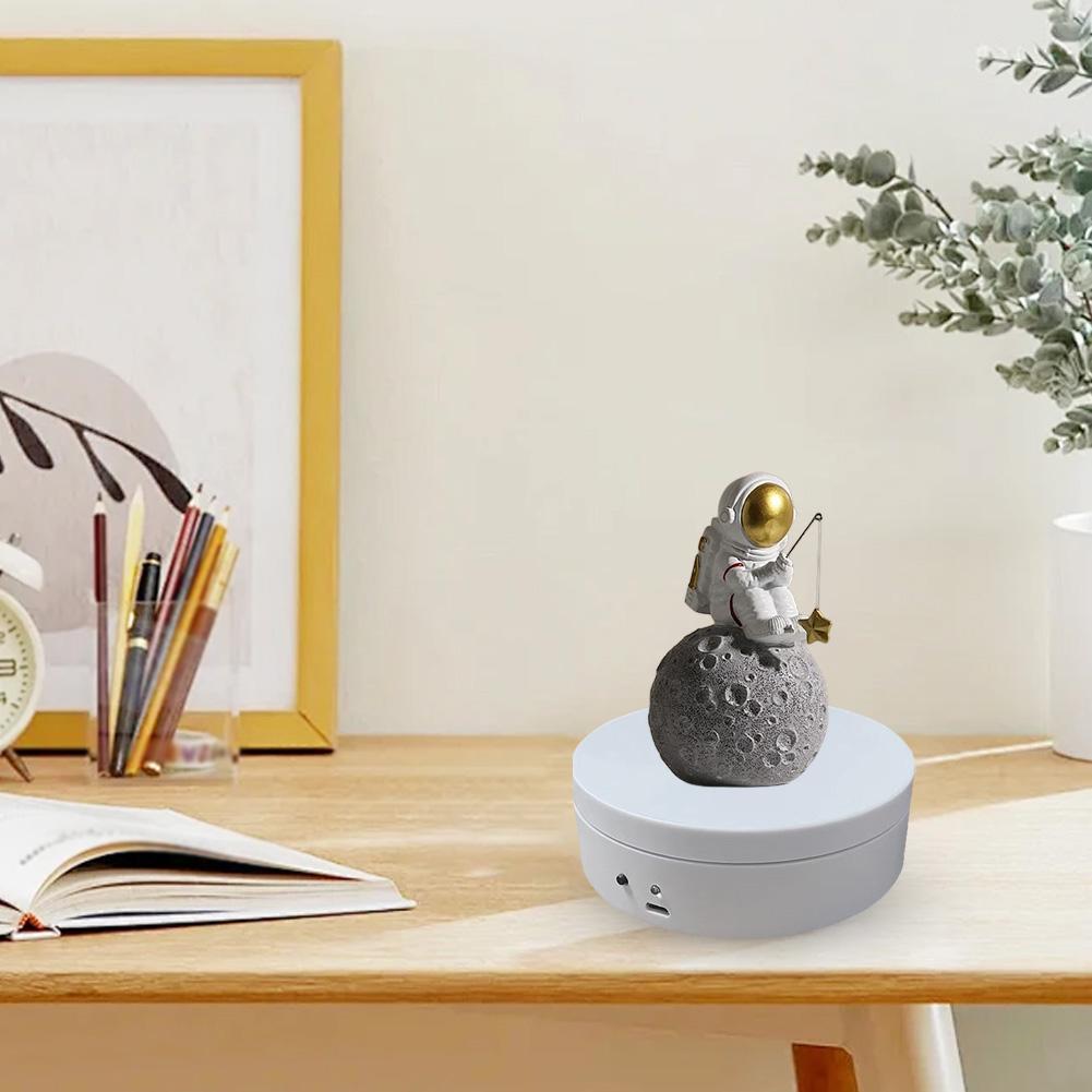 360 Degree Rotating Motorized Display Stand USB Charging/Battery Operated Photography Show Holder for Model Cake 3D Images