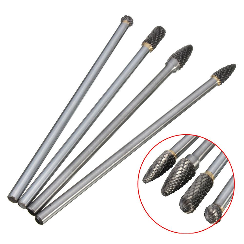 High Performance Long Reach Carbide Rotary Burr Double Cut CNC Bit 6mm Shank