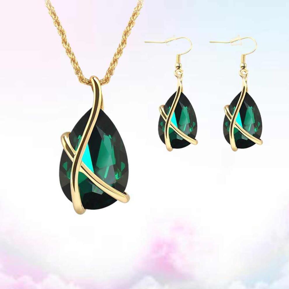 Ladies Jewellery Sets Earrings For Women Drop Rhinestone Necklace