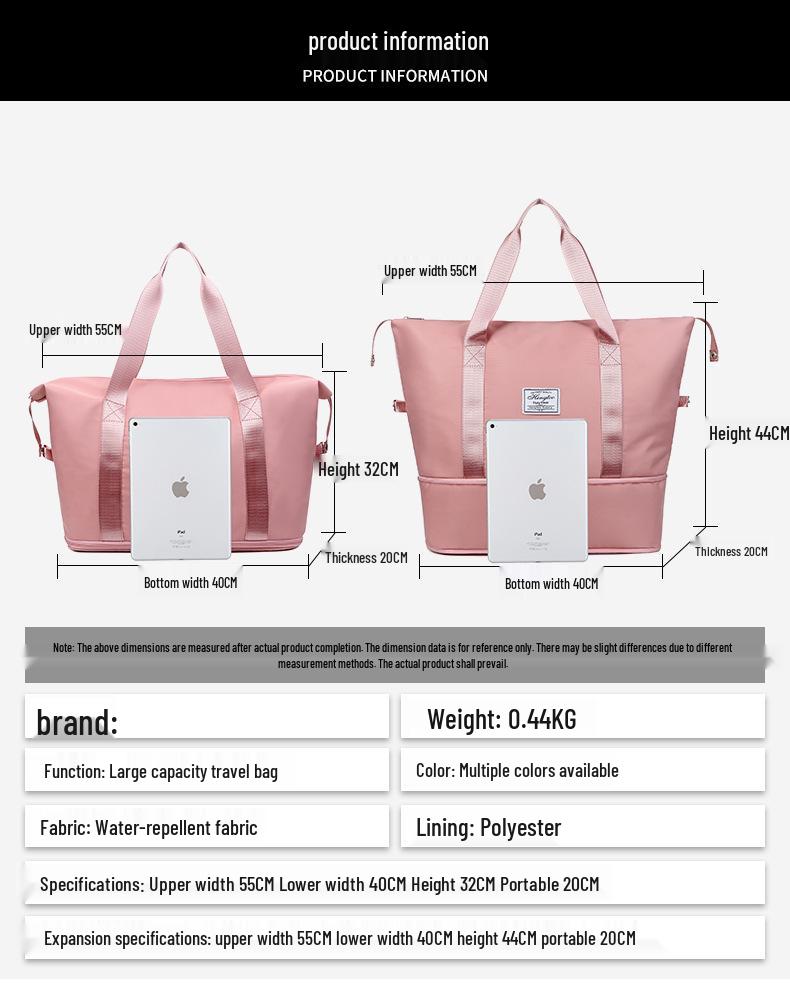 Expandable Multifunctional Travel & Yoga Sports Bag - Large Capacity