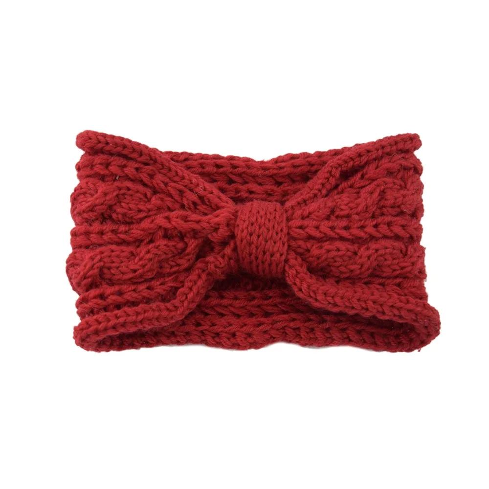 1pc Winter Warm Headbands,Women Ear Warmers Knitted Headbands,Thermal Twist Bow Headband Cable Knit Headbands for Sports Skiing