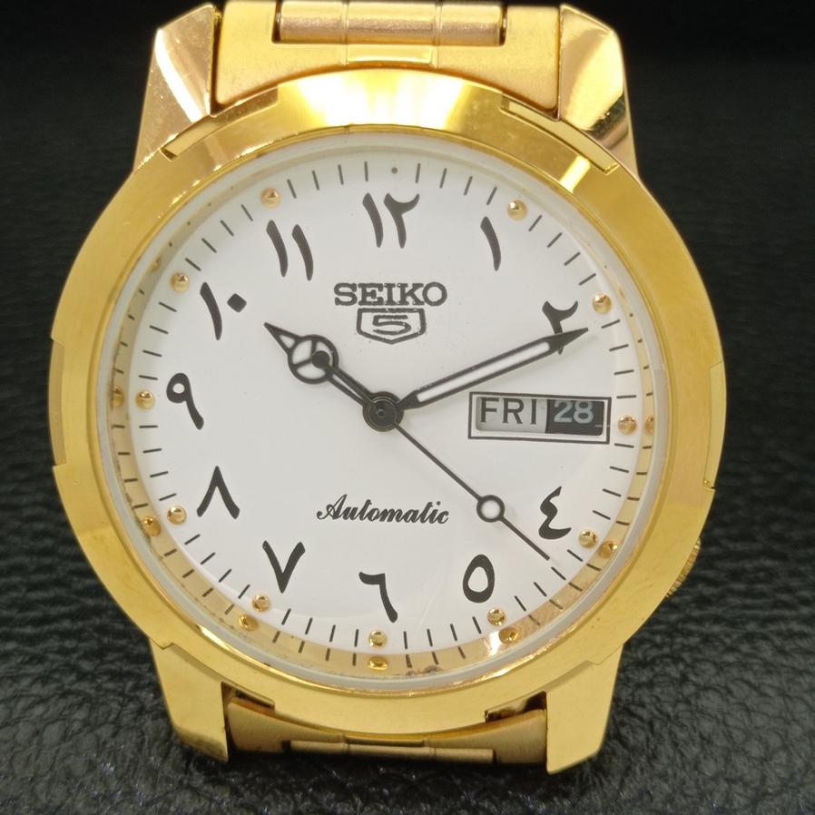 MĘSKI ODNOWIONY SEIKO 5 JAPAN 6309A AUTOMATYCZNY ARABSKI BIAŁA TARCZA ZEGAREK a426405-2