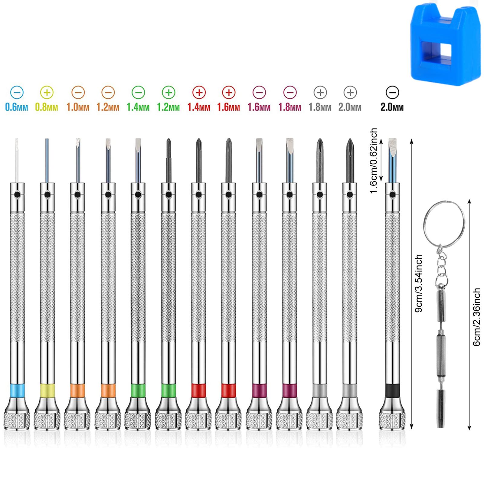 

13-28Pcs Precision Screwdriver High Hardness Steel Micro Cross Repair Metric Flat Head Screwdriver for Watches Glasses Jewelry