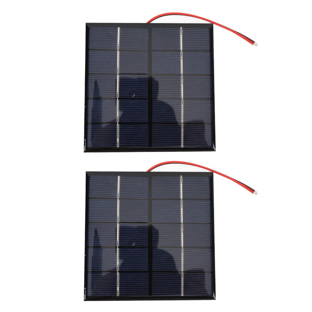 2PCS 1.2W 5V Small Solar Panel DIY Polysilicon with Electronic Wire for Phone Tablet Camera 100x100mm