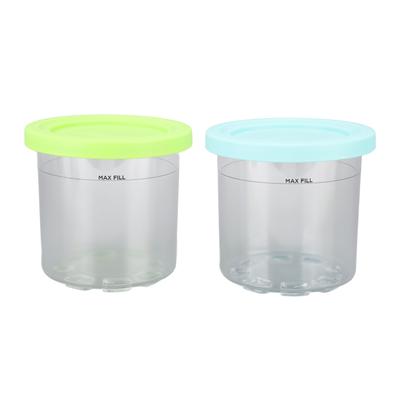 2PCS Ice Cream Pints Cup 600ml Ice Cream Container Storage Jar for Ninja NC299AMZ NC300s