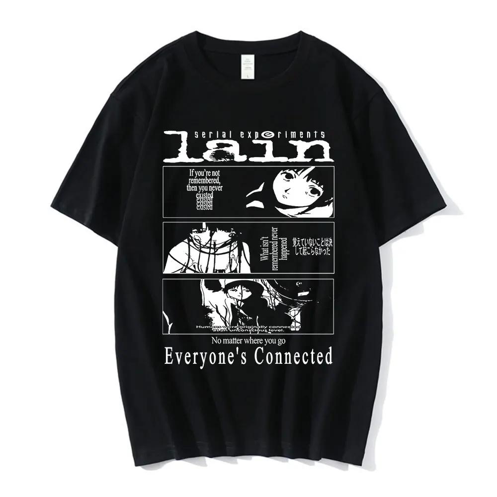 Anime Serial Experiments Lain T-Shirt Men Women Graphic T Shirts Unisex Iwakura Manga Girl Sci Fi Short Sleeve Tee Tops 62463