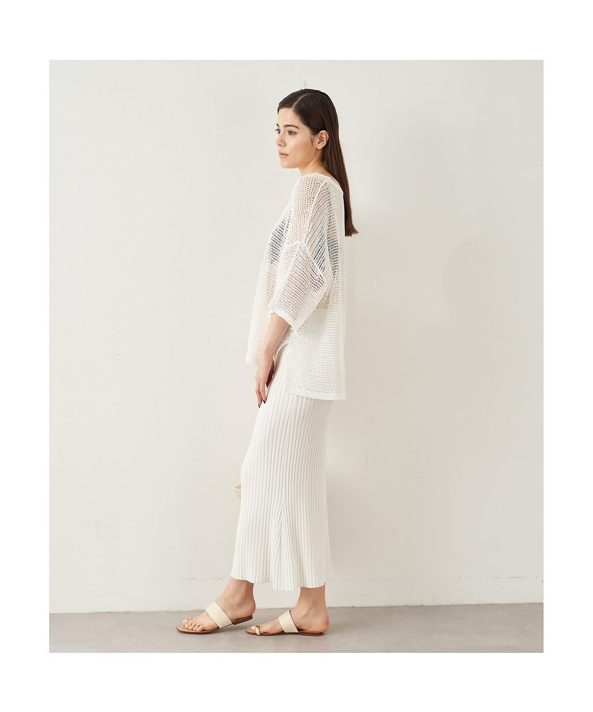 Whim Gazette Knit Fit Skirt WGZ1001201A0008 Free Size Ecru