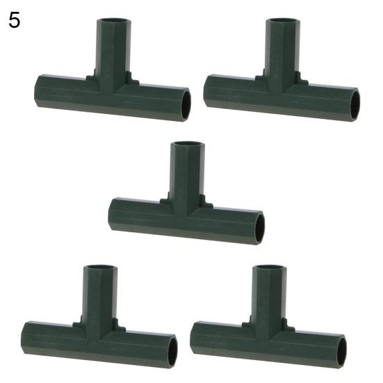 5Pcs Plastic 16mm 3/4/5 Ways Hose Connector DIY Assemble Rack Tube Joint Adaptor