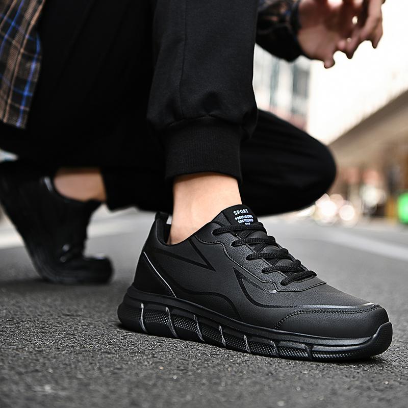Pring/Autumn Men's Casual Shoes, Large-Size, Ultra-Lightweight Leather, Multifunctional Outdoor Running and Fitness Shoes