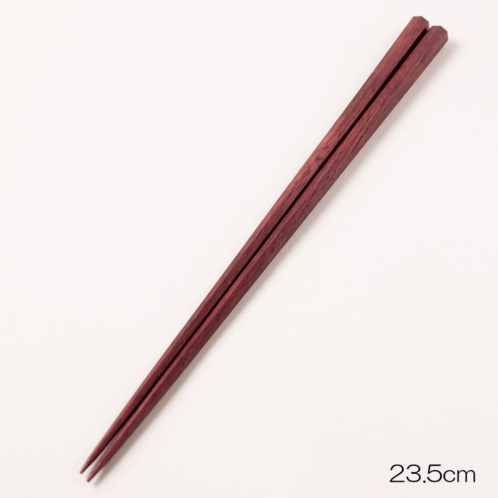 Hashikura Matsukan Chopsticks Couple Chopsticks High Quality Natural Wood Pair Set 22cm Seven Angle Wipe Lacquer Purple Heart Brown Made In Japan