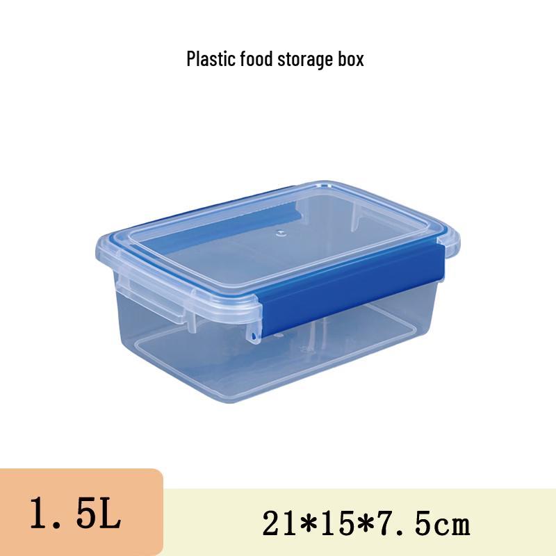 LuFengLai 1.5L Transparent Rectangular Plastic Food Containers (3-Pack)
