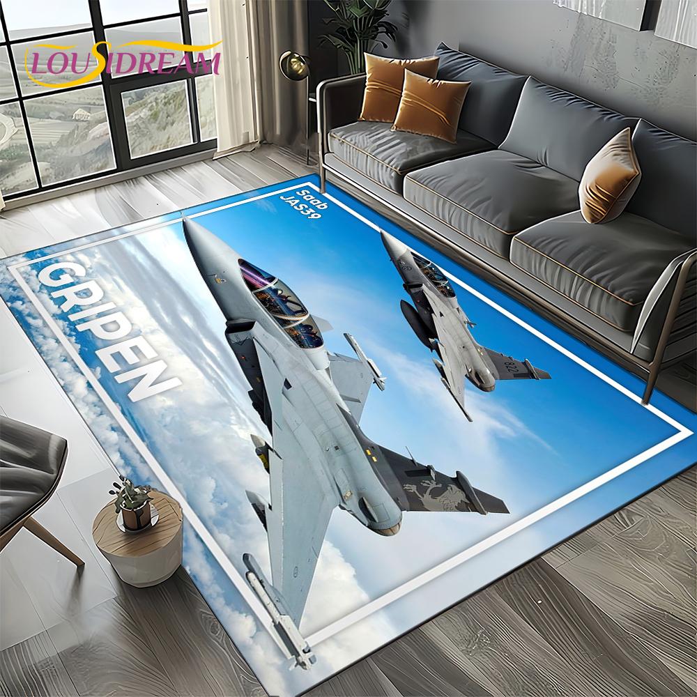3D Vesmír Spitfire Letadlo Letectvo Jet Stíhačka Kreslený Koberec Kobereček pro Obývací Pokoj Ložnici Pohovku Dekorace, Protiskluzová Podložka na Podlahu