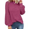 Spring Autumn Round Neck Long Sleeve Lace Splicing Loose Top for Women T-Shirts Women’s