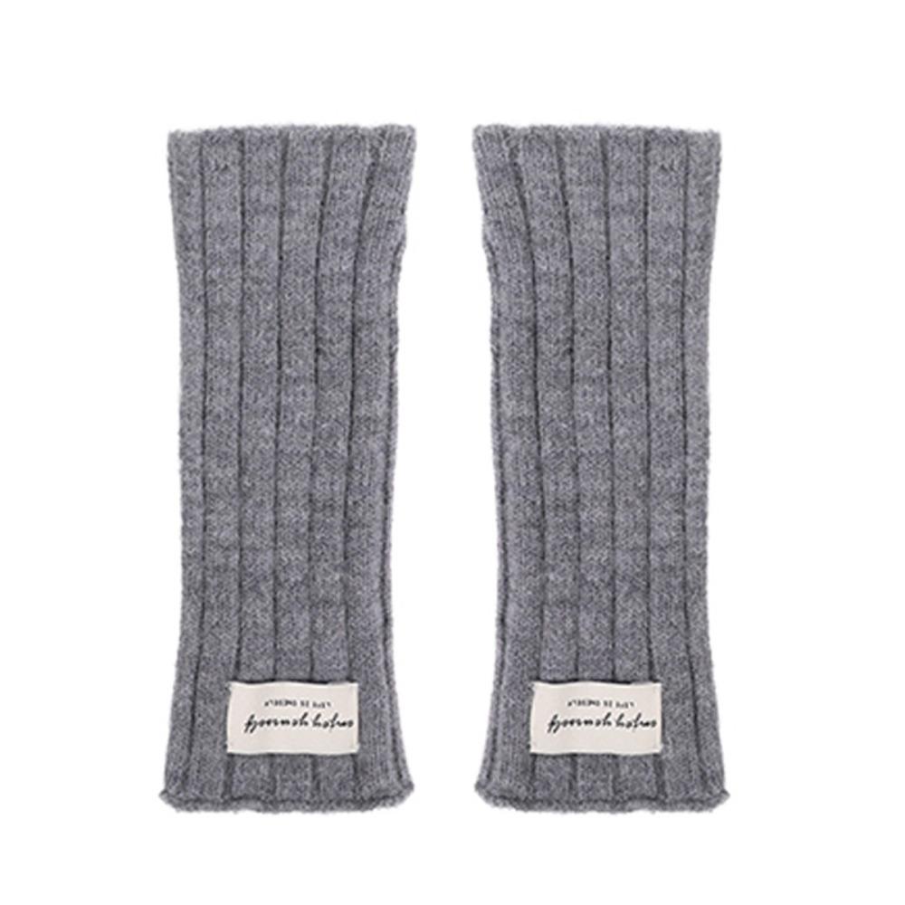 

Fashion Touchscreen Winter Gloves Keep Warm Wrist Length Knitted Gloves Solid Color Female Mitten Autumn серый