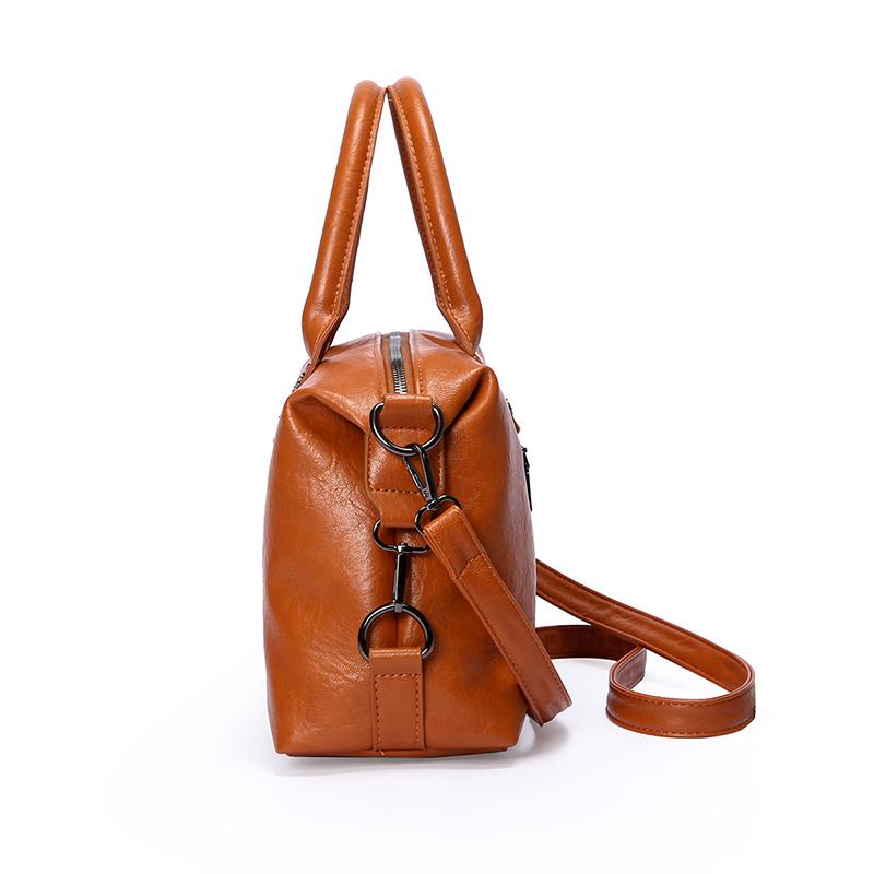 PU Solid Color Zipper High Quality Casual Tote 2026 Winter New High-end Shoulder Bags Large Capacity Business Women Bags