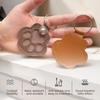 Pet Fur Storage Keychain Dog Cat Hair Memorial Keychain Faux Leather Paw Print Keepsake with Transparent Hair Storage Heartfelt Gift for Cat Dog