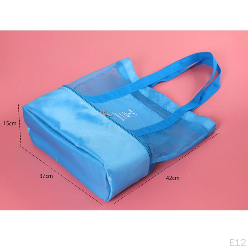 Leichte tragbare Picknicktasche für draußen, Netz-Strandtasche, isolierte Kühltasche