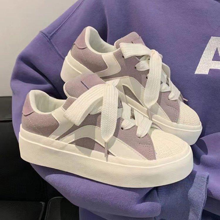 2025 spring low-top Korean version of canvas shoes female students Hong Kong trend shell head sports board shoes casual flats
