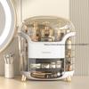 Luxury Style Cosmetic Storage Box Dustproof Organizer Cabinet/Rack for Lipstick Skincare Perfect for Home Vanity Tabletop
