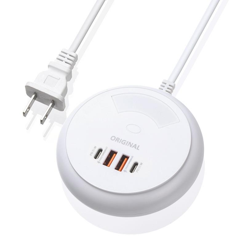 Caricatore Rapido USB PD 35W 4IN1 QC 3.0 Ricarica Rapida Luce LED Touch Tipo-C Spina EU UK US Adattatore di Alimentazione da Tavolo Per Iphone Samsung
