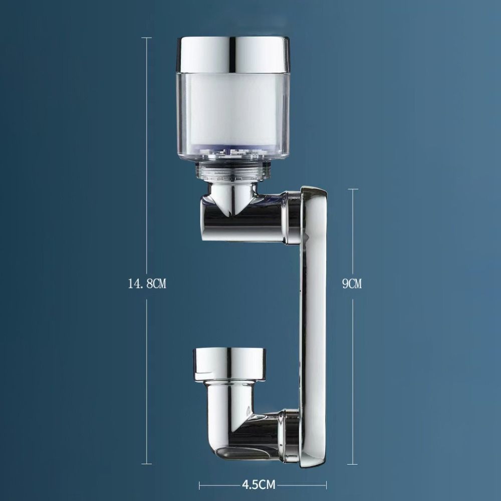 Rotatable Extension Robotic Arm Nozzle Conventional Filter Aerator Faucet 1080° Rotation Nozzle Universal Bathroom