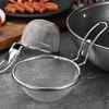Stainless Steel Skimmer Fine Mesh Colander For Filtering Soup Frying Food Hanging Edges Kitchen Accessory