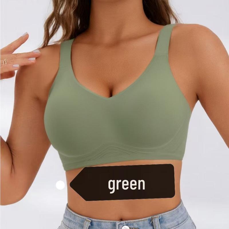 Women's Plus Size Seamless Sports Bra: Anti-Sagging, No Underwire, Slimming Design for Large Busts