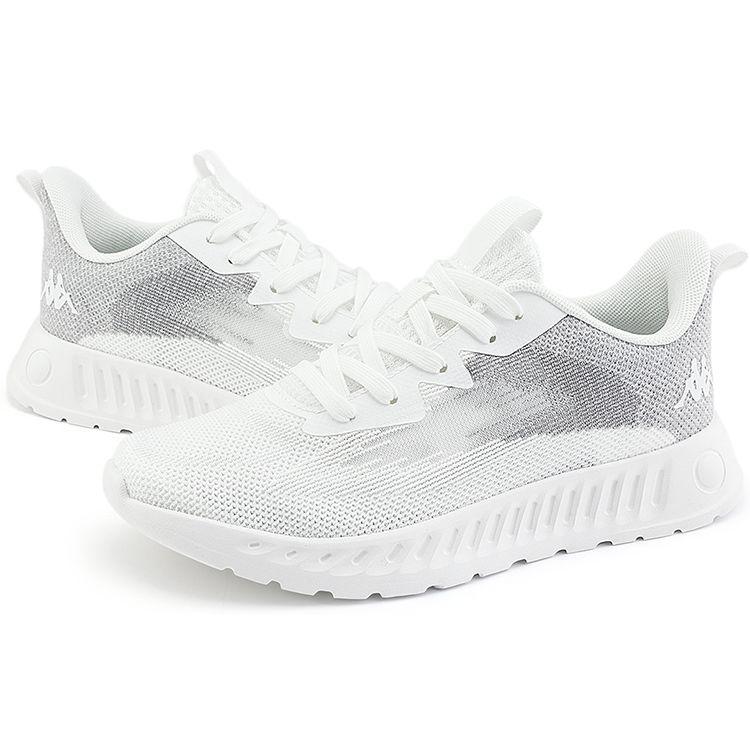 Kappa Fashionable Comfortable Fabric TPU Non-Slip Wear-Resistant Low-Top Running Shoes Unisex Sneaker White Gray K0DX5MQ68-012A