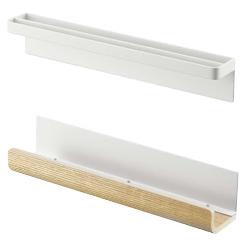 Yamazaki Magnetic Shinto Amulet Holder, Natural, Upper Part: Approx. W25 x D3.7 x H4.5cm, Lower Part: Approx. W25 x D4.7 x H5cm, RIN, Simple Shinto Sh