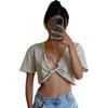 Fashion Fashion Crop-Top Short Sleeve T-shirt Short Top Women's Sexy Crop T Shirt Tee Top Women