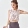 Yuoku Short Sleeved Tank Top with Striped Perfect for and Gym Features a and Stretch Perfect for A02 Women's Print, See-Through Design, Yoga, Pilates,