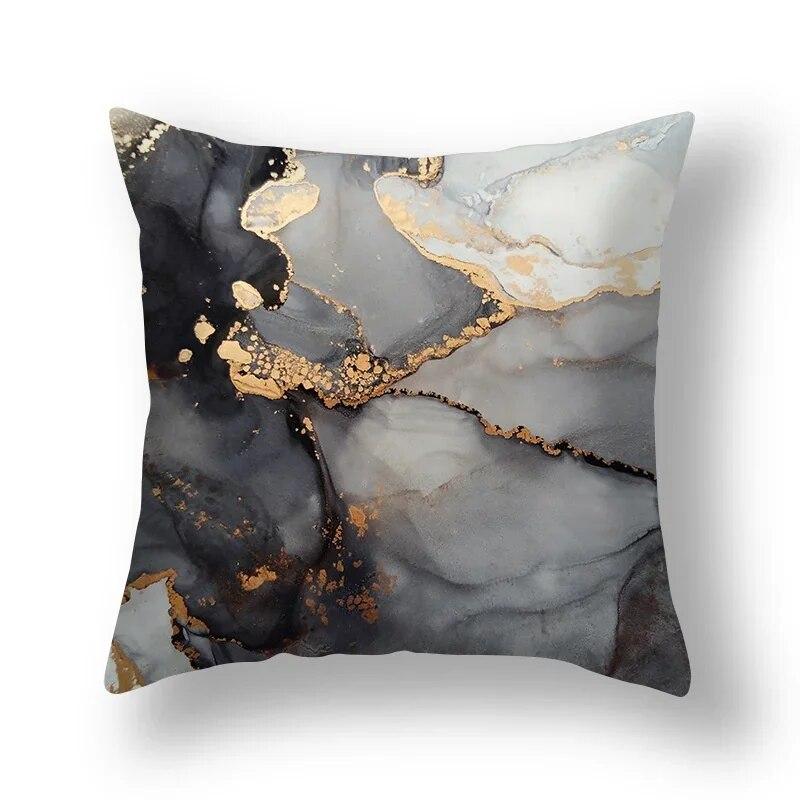 Modern light luxury simple fashion marble pattern set sofa chair office car bed cushion cover room home decoration pillowcase
