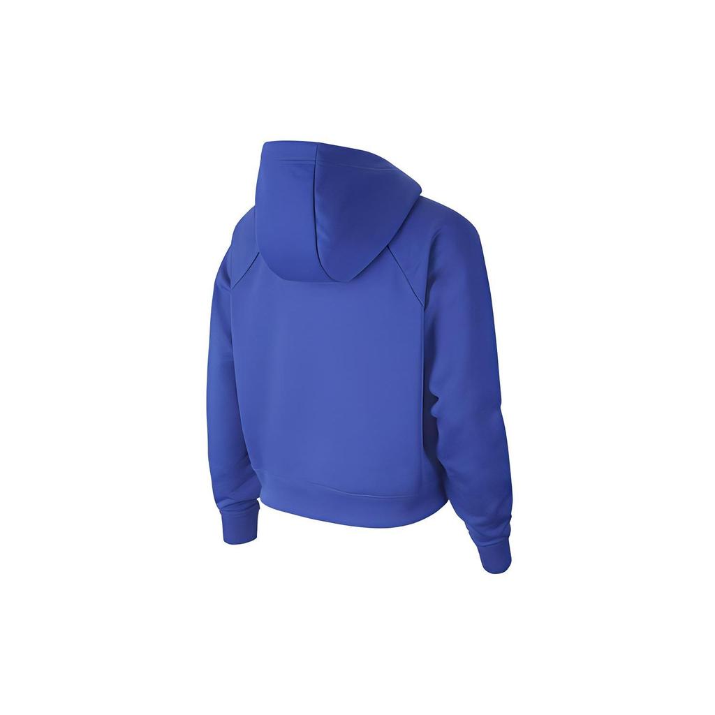 Nike Solid Color Short Sleeve Hooded Sweatshirt Women Tops Blue CU5677-430