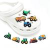 9 Pcs Cartoon Excavators PVC Shoe Charms for Shoe Accessories