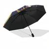 1pc Mandala Art Design Umbrella with Plastic Handle,Vibrant Cartoon Pattern,Multi-functional UmbrellaPT042