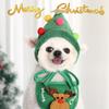 Christmas Pet Cosplay Hat   For Dogs Cats Clothes Costumes Santa Hood Scarf Dressing Up Christmas Party Costume Suit
