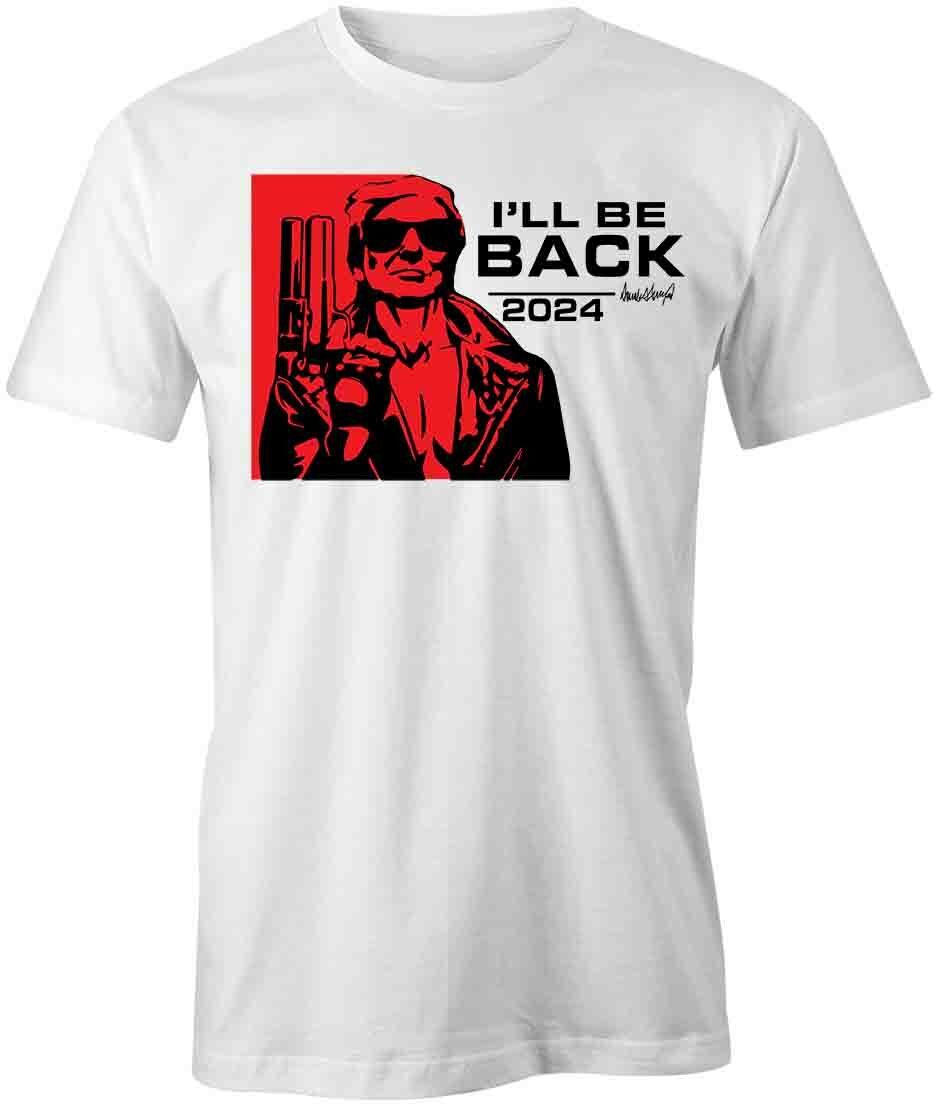 I LL BE BACK TRUMP TERMINATOR TShirt Tee Short-Sleeved Cotton CLOTHING S1WSA578 XXXL