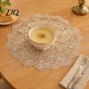 Dessus de table en tissu lavable pour la maison, Sets de table ronds en dentelle florale, Sous-verres brodés, Sets de table, Sets isolants thermiques, Décoration Rétro, Théière, Vase, Salle à manger