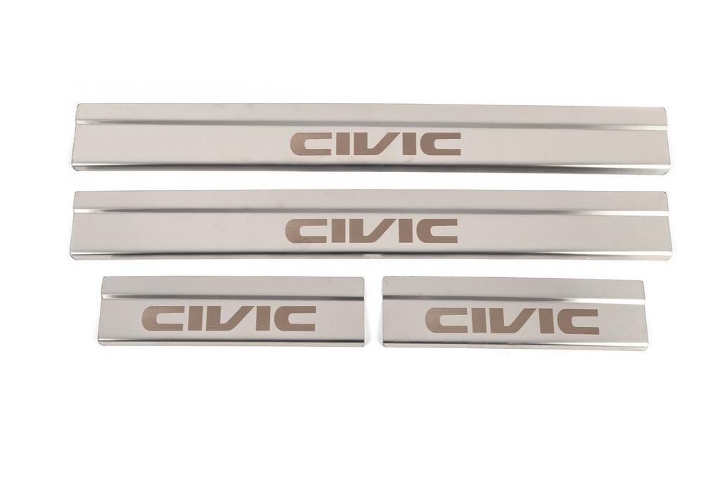 

Door sills (4 pcs, stainless steel) for Honda Civic Sedan X 2016-2021
