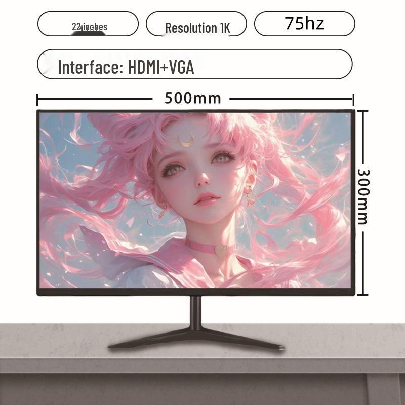 Brand New 19-27 Inch Flat IPS Monitor: Ideal for Office, Gaming, and Surveillance