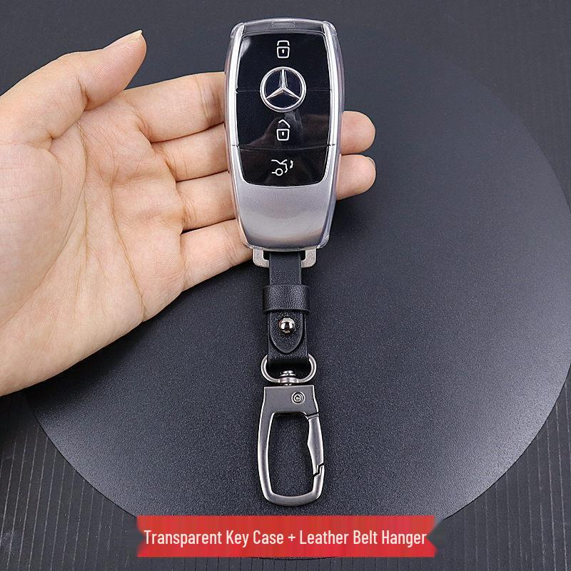 Transparent Ultra-Thin Key Case for Mercedes A200L, E300L, GLC260L, GLB, GLE350, and CLS Class