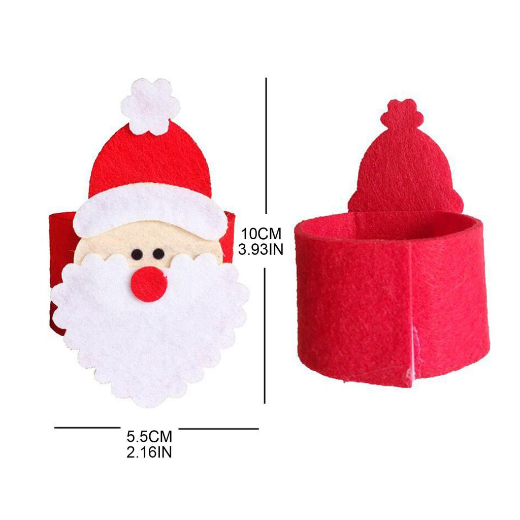 Napkin Rings Serviette Holder Table Ornaments Xmas Tableware New Year Home Decor