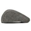 Men and Women Retro Newsboy Cap Men Autumn Winter Herringbone Duckbill Hat Tweed Flat Peaked Beret Hat Women Painter Gatsby Driving Cap