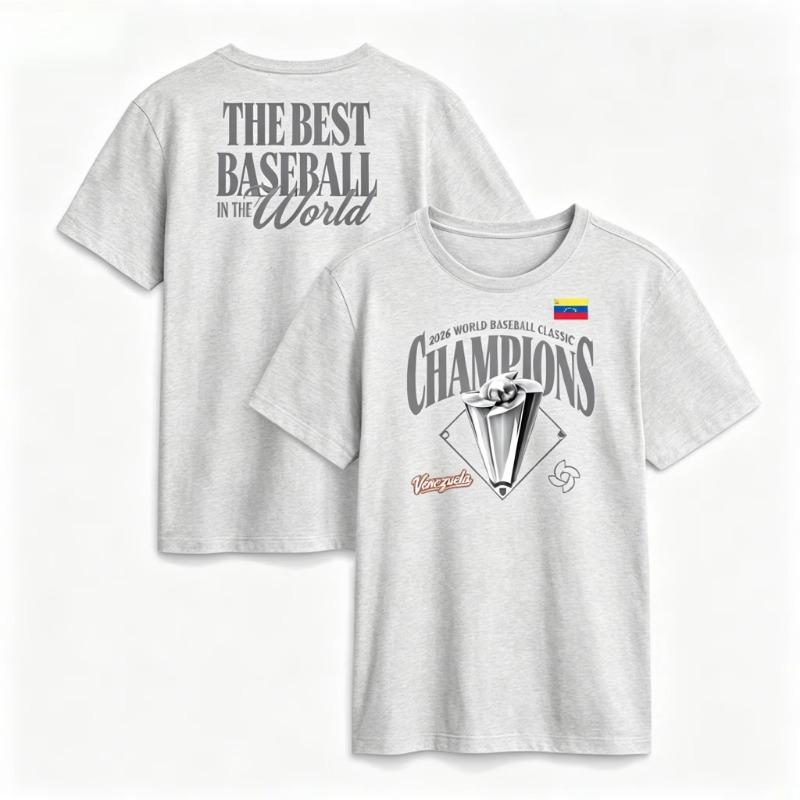 Venezuela World Baseball Classic Champions T-Shirt Men Women Summer Cotton Clothing Casual Fashion Short Sleeved Top