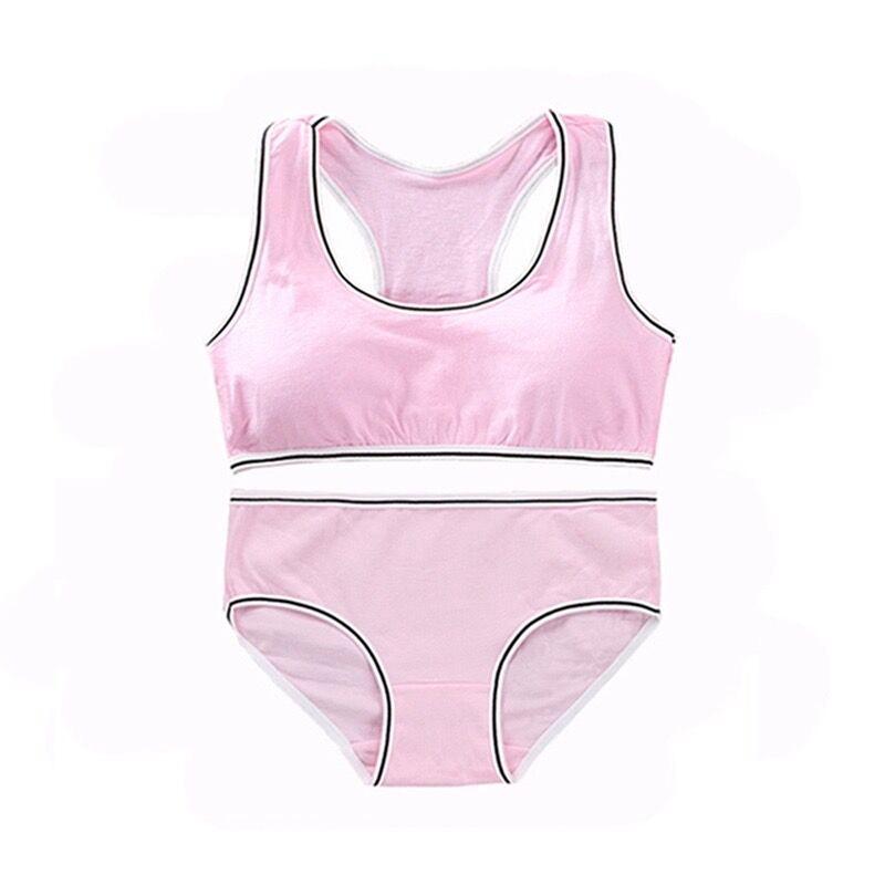 

Женский хлопковый бюстгальтер, нижнее белье, хлопковый подростковый бюстгальтер для девочек, бюстгальтер для бега, йоги, спортивный бюстгальтер для девочек 8-14 лет one size розовый