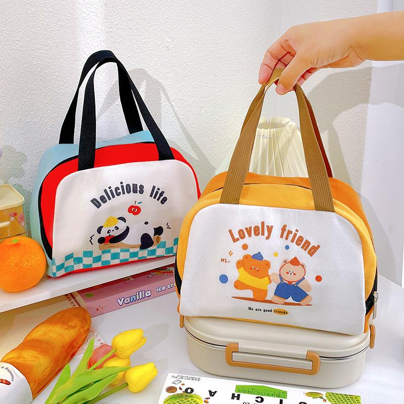 Bento Lunch Box Thermal Bag Large Capacity Food Zipper Storage Bags Container For Cooler Travel Picnic Handbags