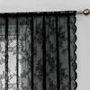 1 Panel Vintage Lace Curtains Rod Pocket Sheer Curtain Long-Romantic Flowers Branch Window Curtain for Living Room French Decor