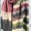 Shawl scarf niche design high sense contrasting color scarf scarf fringed shawl