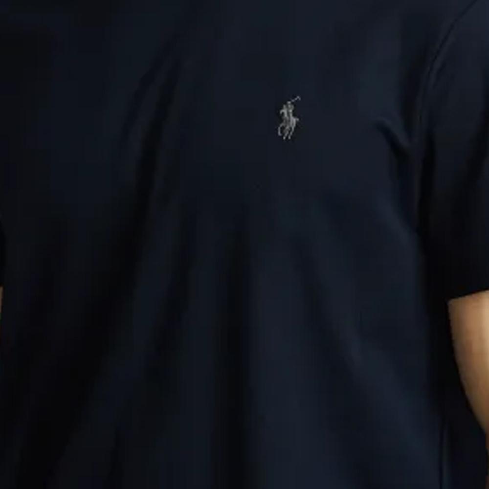 Polo Ralph Lauren SS23 Solid Color Casual Small Logo Embroidered Crew Neck Short Sleeve T-Shirt Men T-Shirts Navy-Blue MNPOTSH1N821212-410