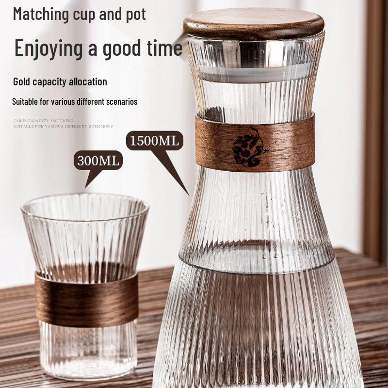 Jiakangming Chinese Style Heat-Resistant Glass Cup Set